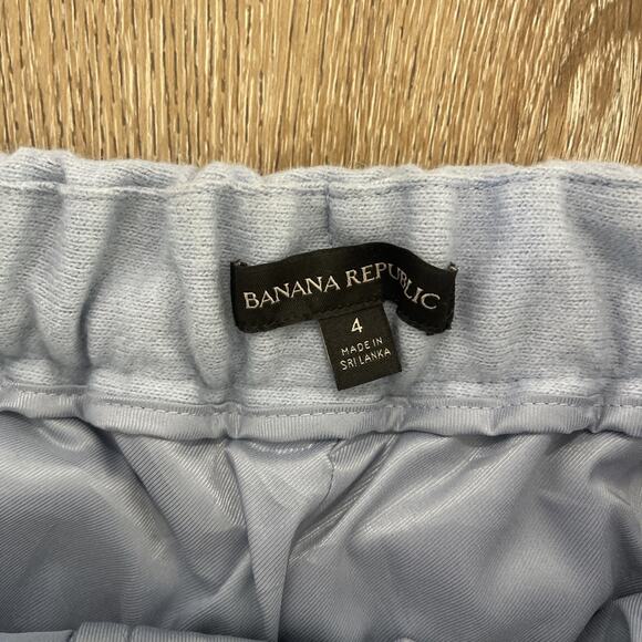 Banana Republic Women Sz 4 Wool Blend Wide Leg Trouser Pant Light Blue Stretch - Picture 10 of 13